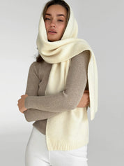 Knitted scarf milky