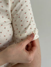 Ribbed T-shirt in milky rose