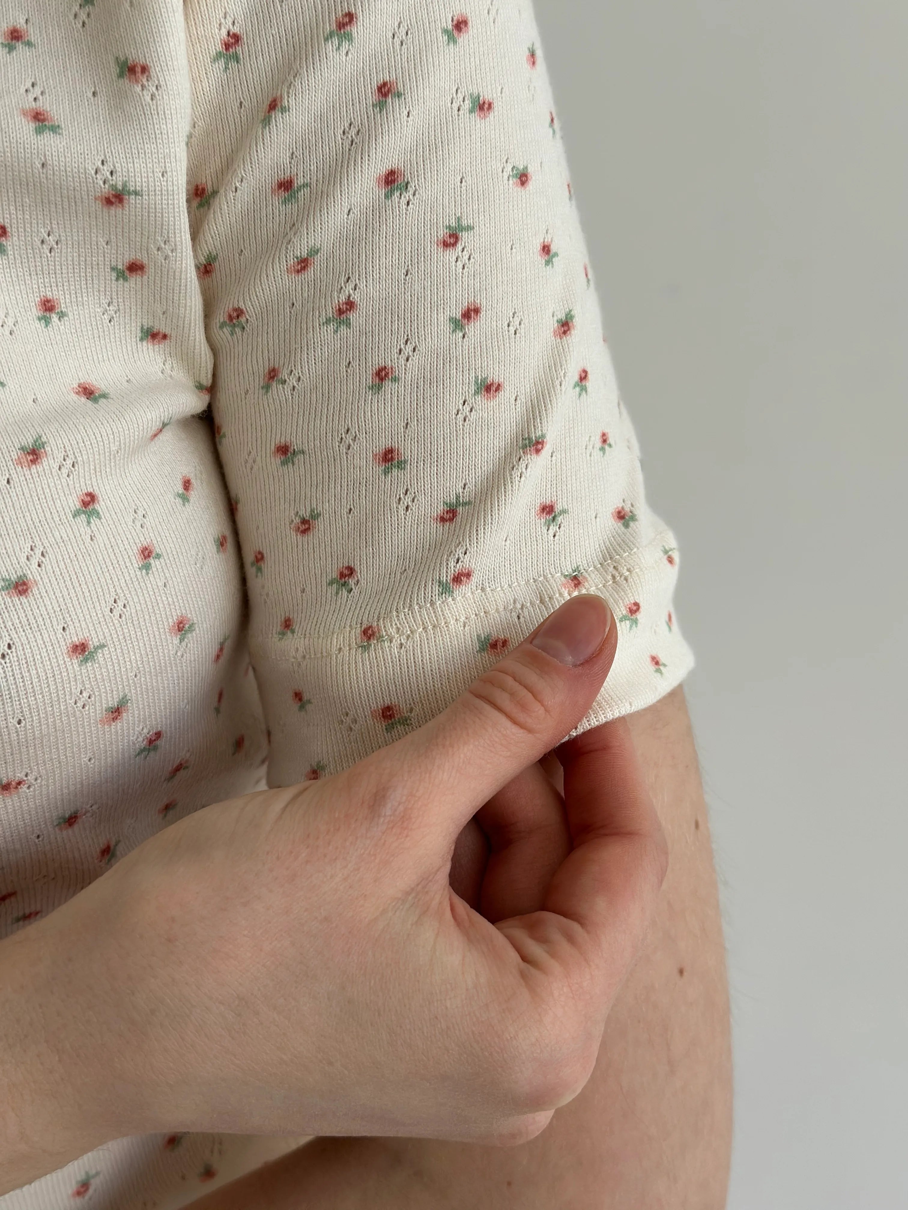 Ribbed T-shirt in milky rose