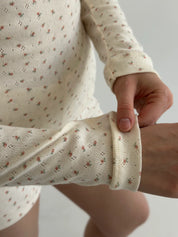 Ribbed longsleeve milky rose (without button)
