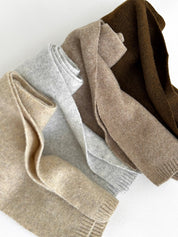 Knitted scarf gray melange