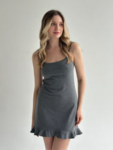 Knitwear Coolir sleep dress with ruffles anthracite