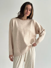 Sweater knitted in pink flower "onesize"
