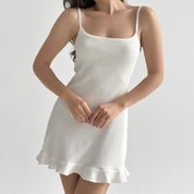 Rib knitwear Sleep dress milky