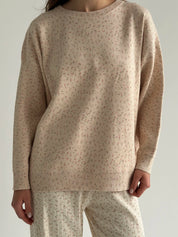 Sweater knitted in pink flower "onesize"