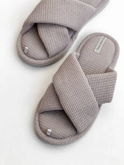 Women's slippers HS-VL waffle X gray