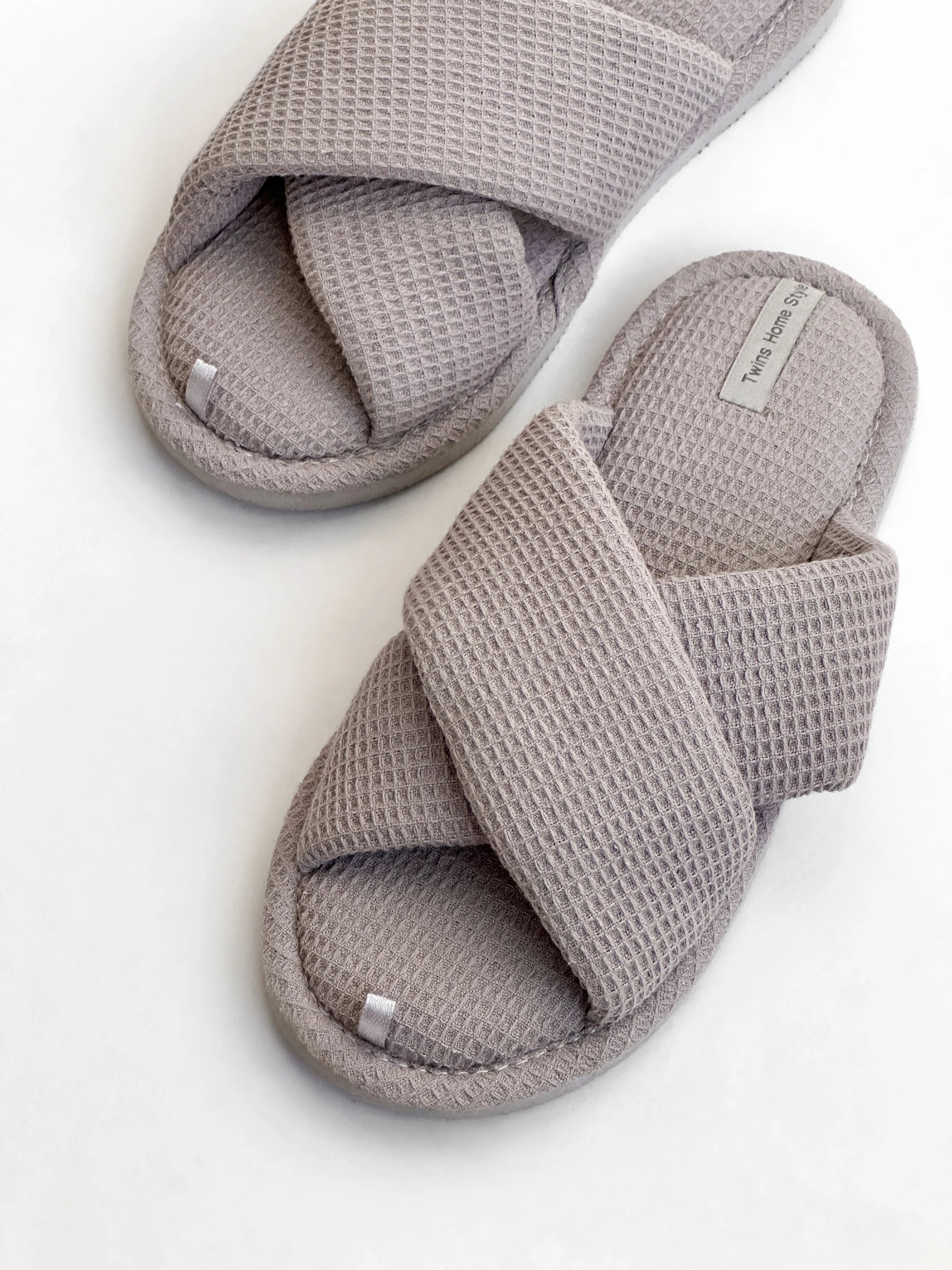 Women's slippers HS-VL waffle X gray