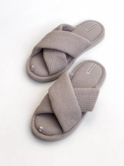 Women's slippers HS-VL waffle X gray