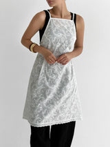 Apron with lining, white, one size
