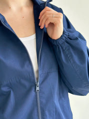 Blue Cotton Bomber Jacket and Pants Suit