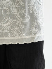Apron with lining, white, one size
