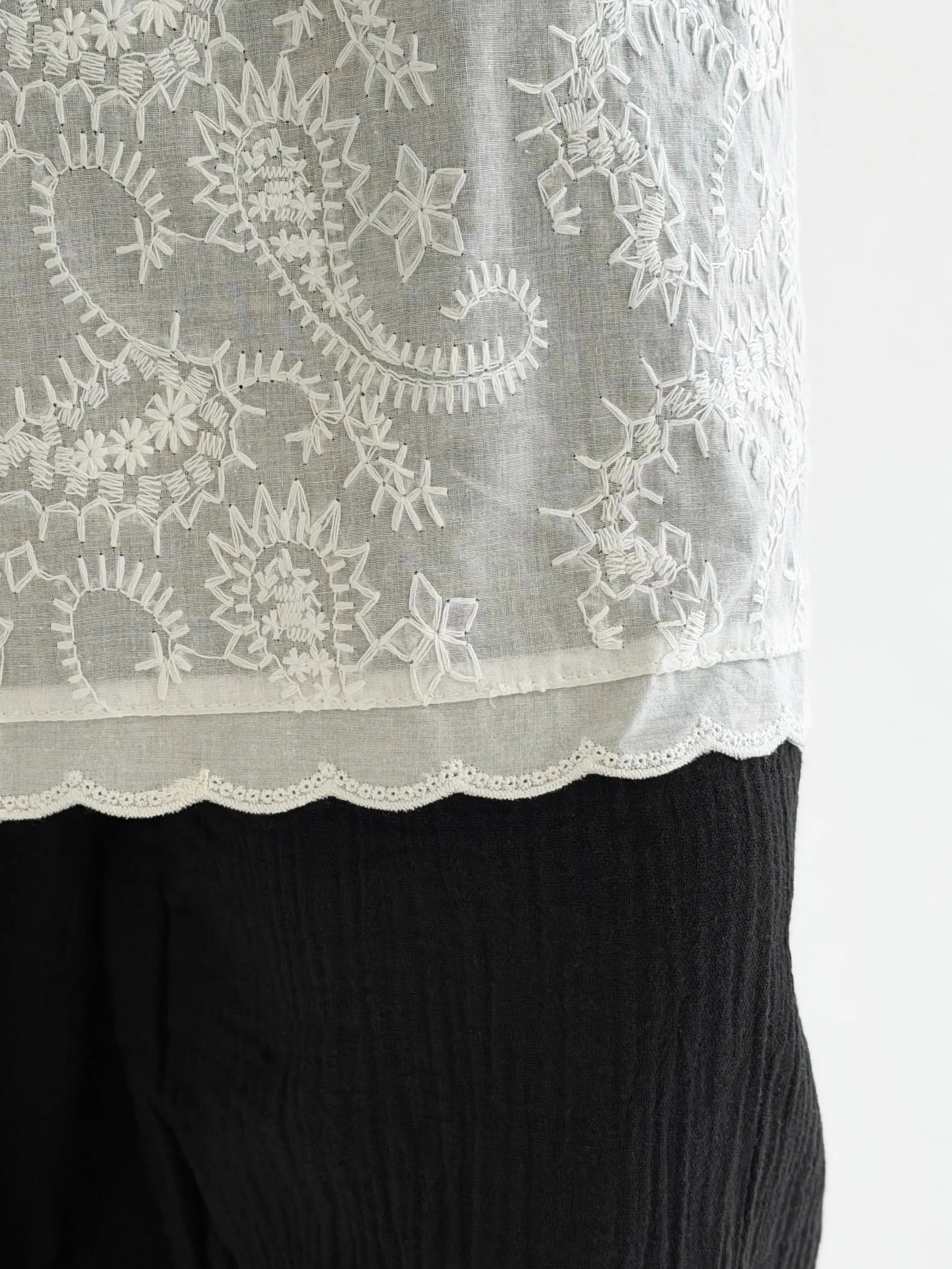 Apron with lining, white, one size