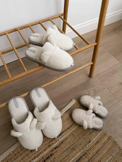Men's slippers Teddy white