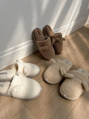 Men's slippers Teddy white