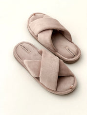 Women's slippers HS-VL velour Latte