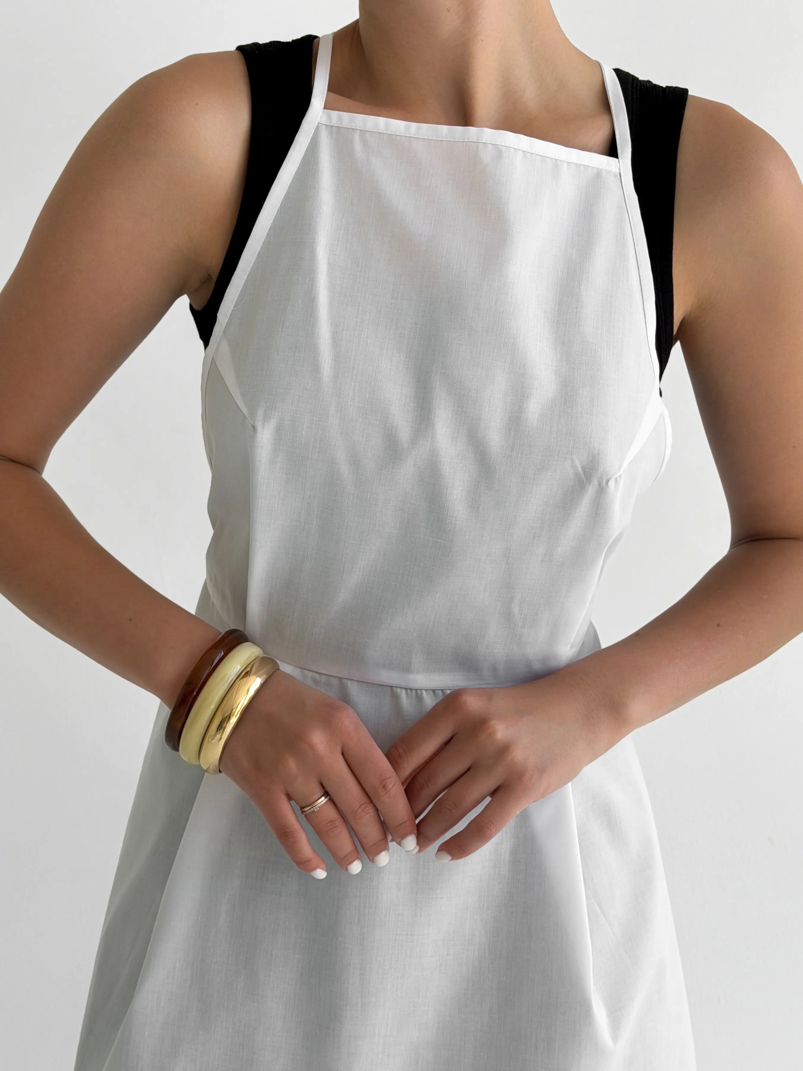 Apron cambric white one size