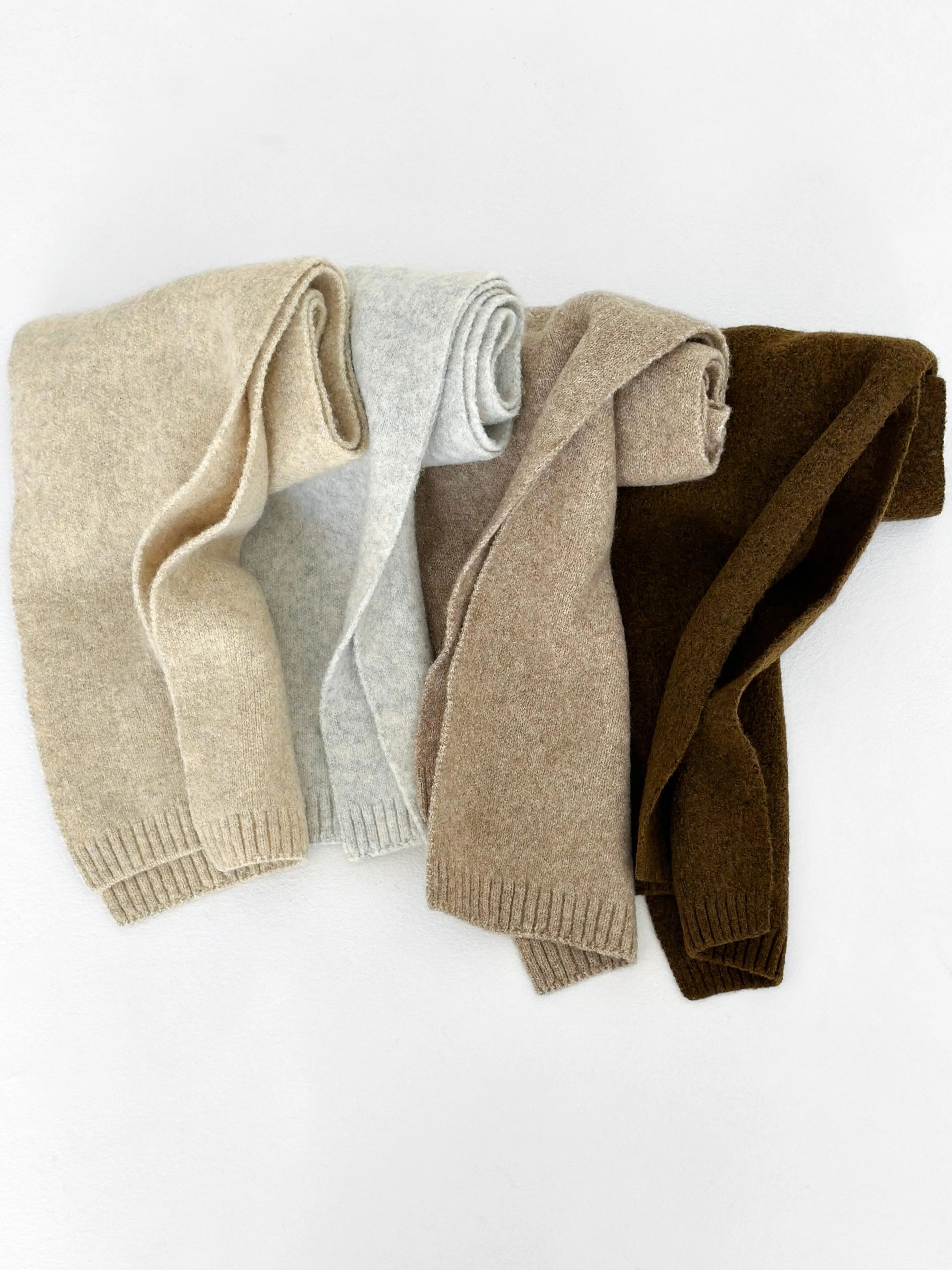 Knitted scarf mocha melange