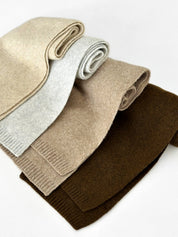 Knitted scarf mocha melange