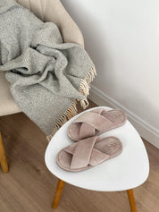 Women's slippers HS-VL velour Latte