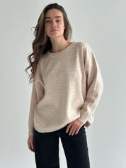 Sweater knitted in pink flower "onesize"
