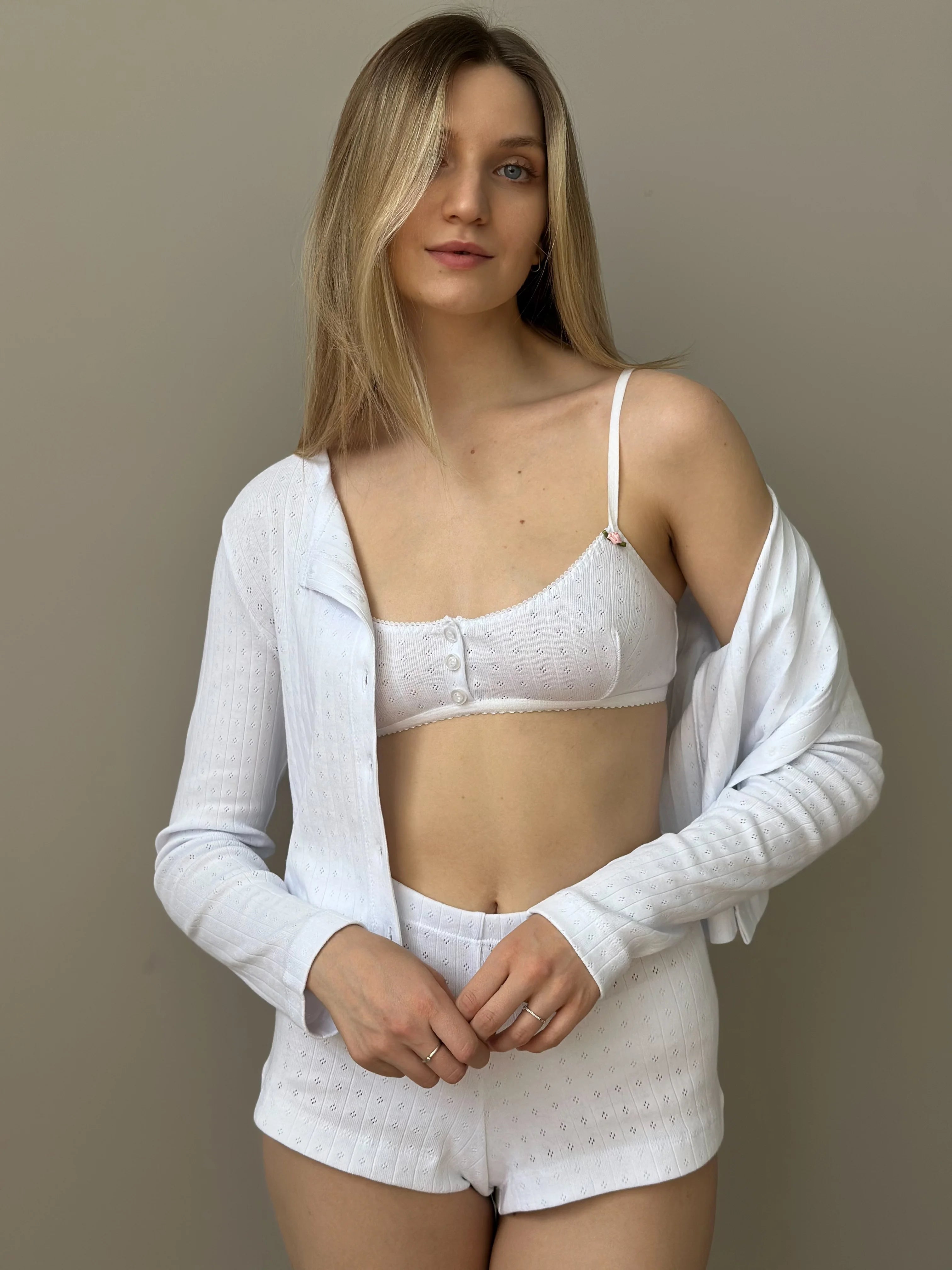 Ribbed longsleeve white