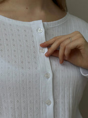 Ribbed longsleeve white