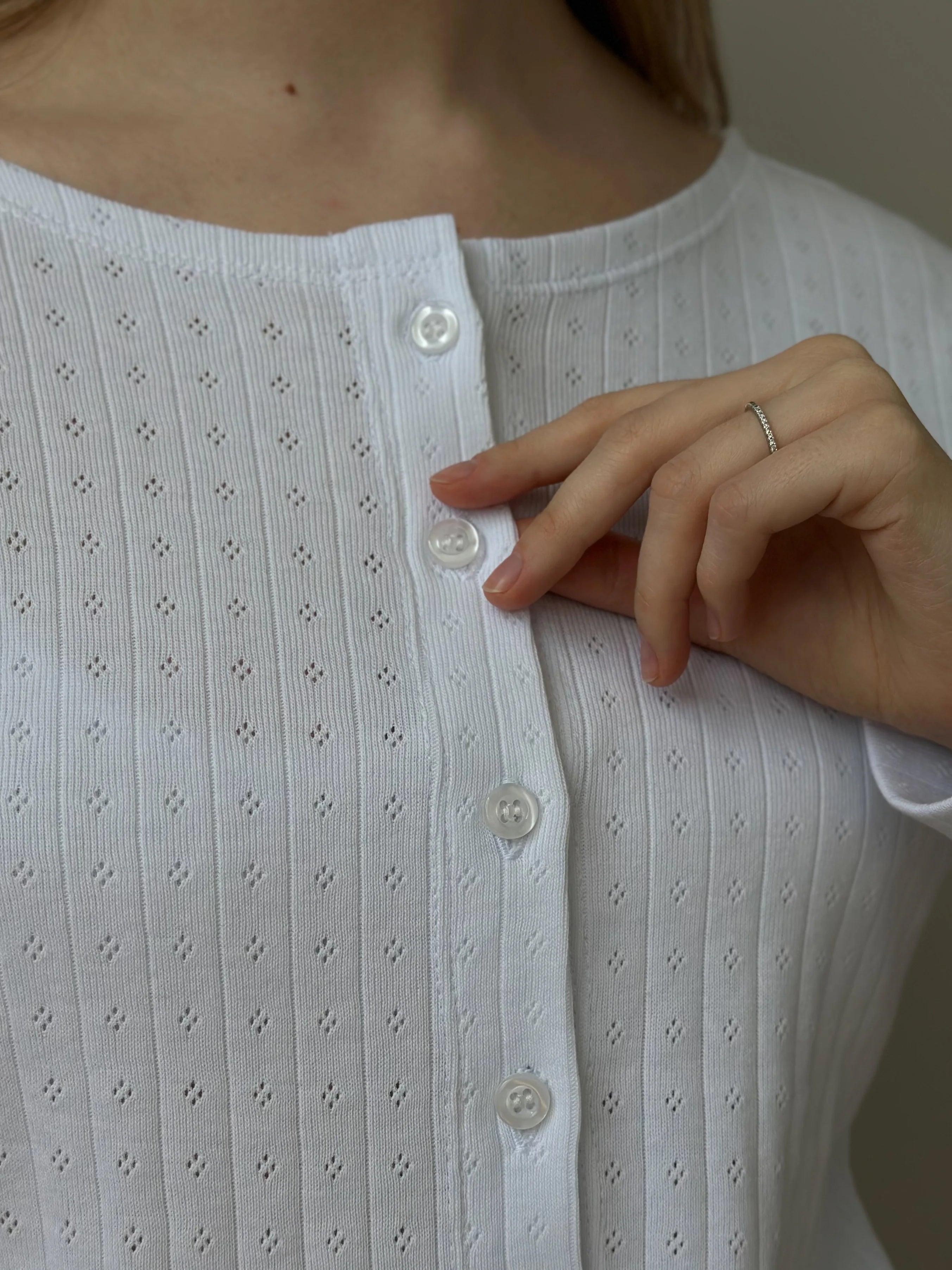 Ribbed longsleeve white
