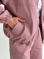 Powder Cotton Bomber Jacket and Pants Suit
