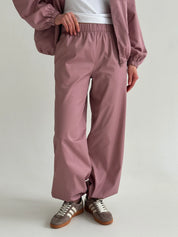 Powder Cotton Bomber Jacket and Pants Suit