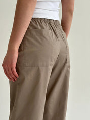 Beige Cotton Bomber Jacket and Pants Suit