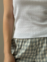 Ribbed T-shirt white