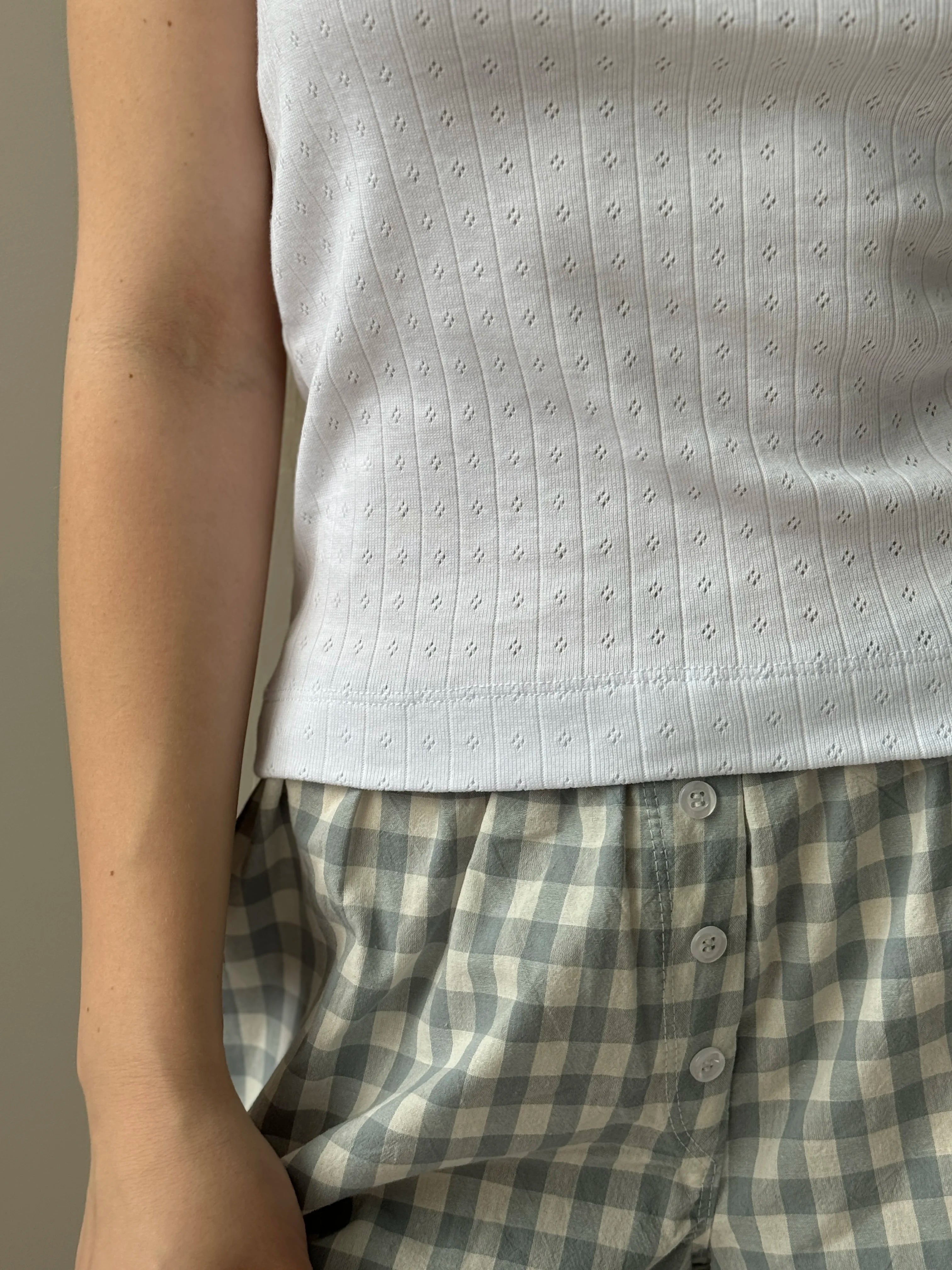 Ribbed T-shirt white