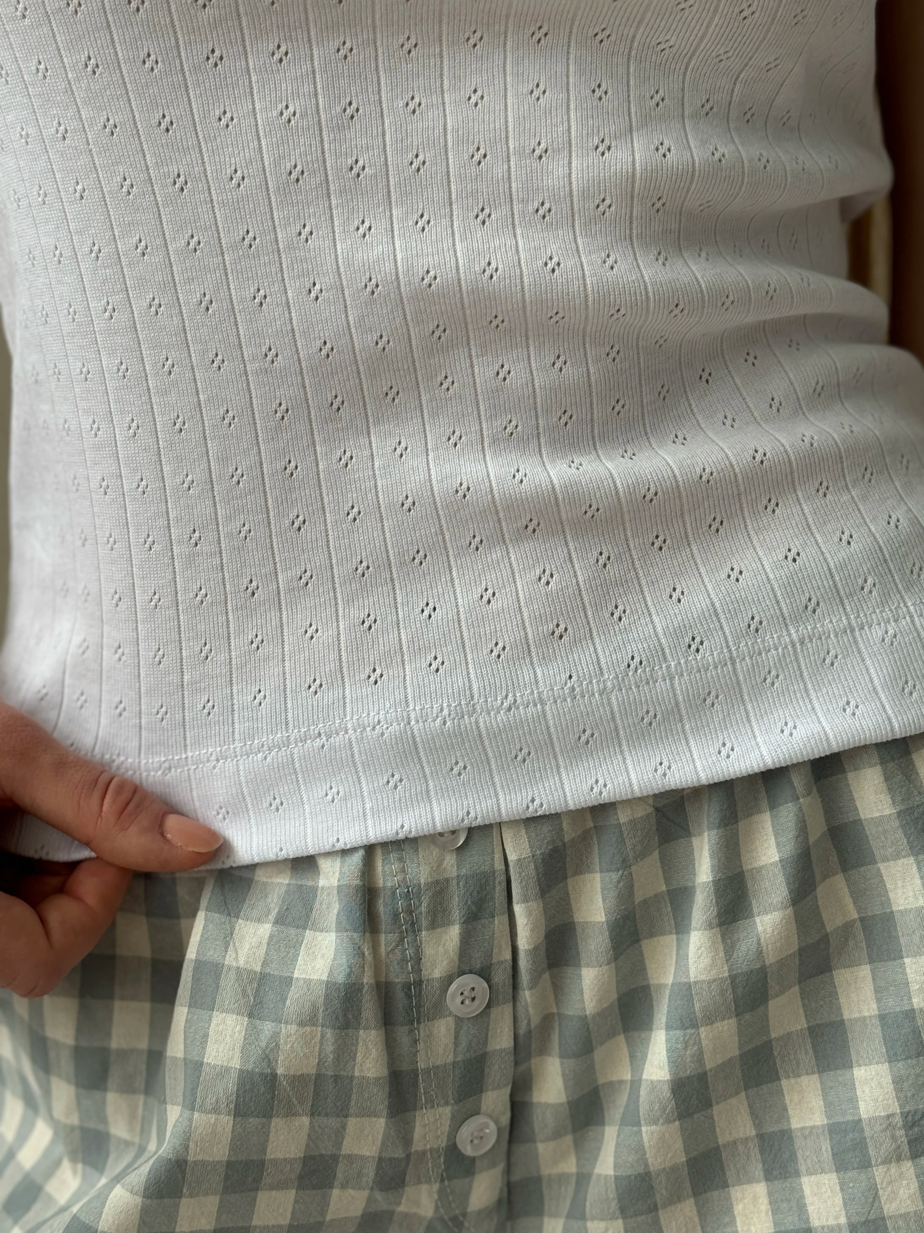 Ribbed T-shirt white