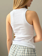 Ribbed T-shirt white