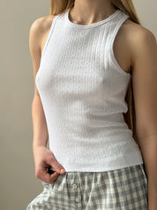 Ribbed T-shirt white