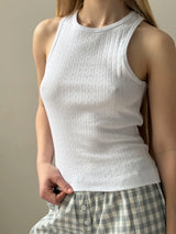 Ribbed T-shirt white