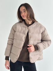 Puffed quilted mocha jacket "onesize"
