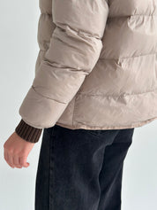 Puffed quilted mocha jacket "onesize"