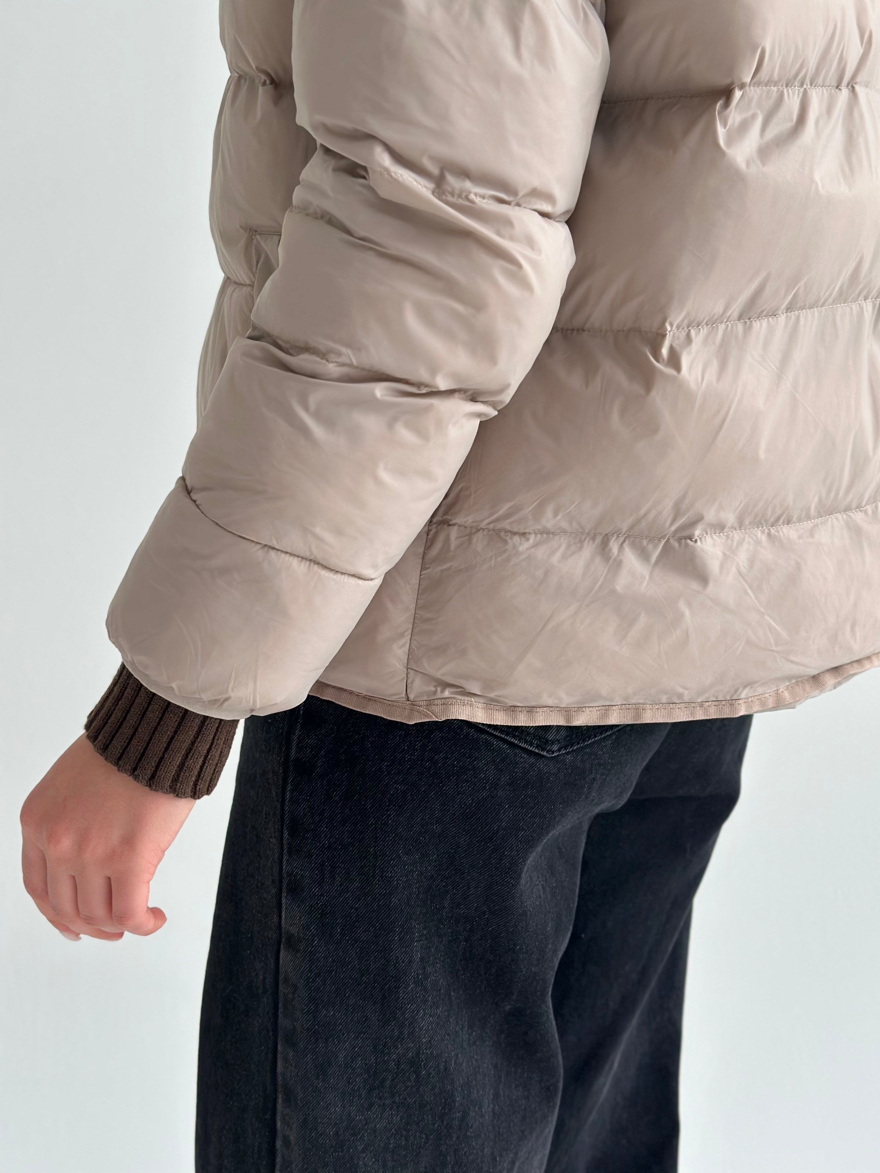 Puffed quilted mocha jacket "onesize"