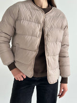 Puffed quilted mocha jacket "onesize"