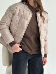 Puffed quilted mocha jacket "onesize"