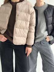 Puffed quilted mocha jacket "onesize"