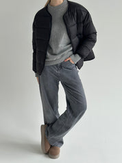 Puffed quilted black jacket "onesize"