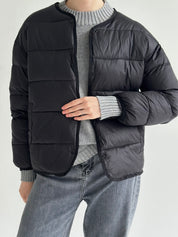 Puffed quilted black jacket "onesize"