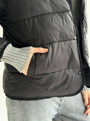 Puffed quilted black jacket "onesize"