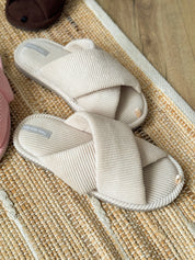 Women's slippers HS-VL velveteen milk