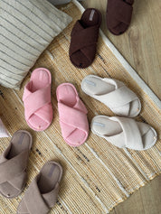 Women's slippers HS-VL velvet chocolate