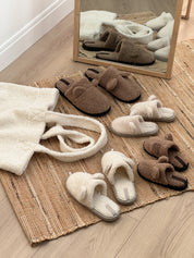 Men's slippers Teddy brown
