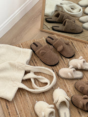 Men's slippers Teddy brown