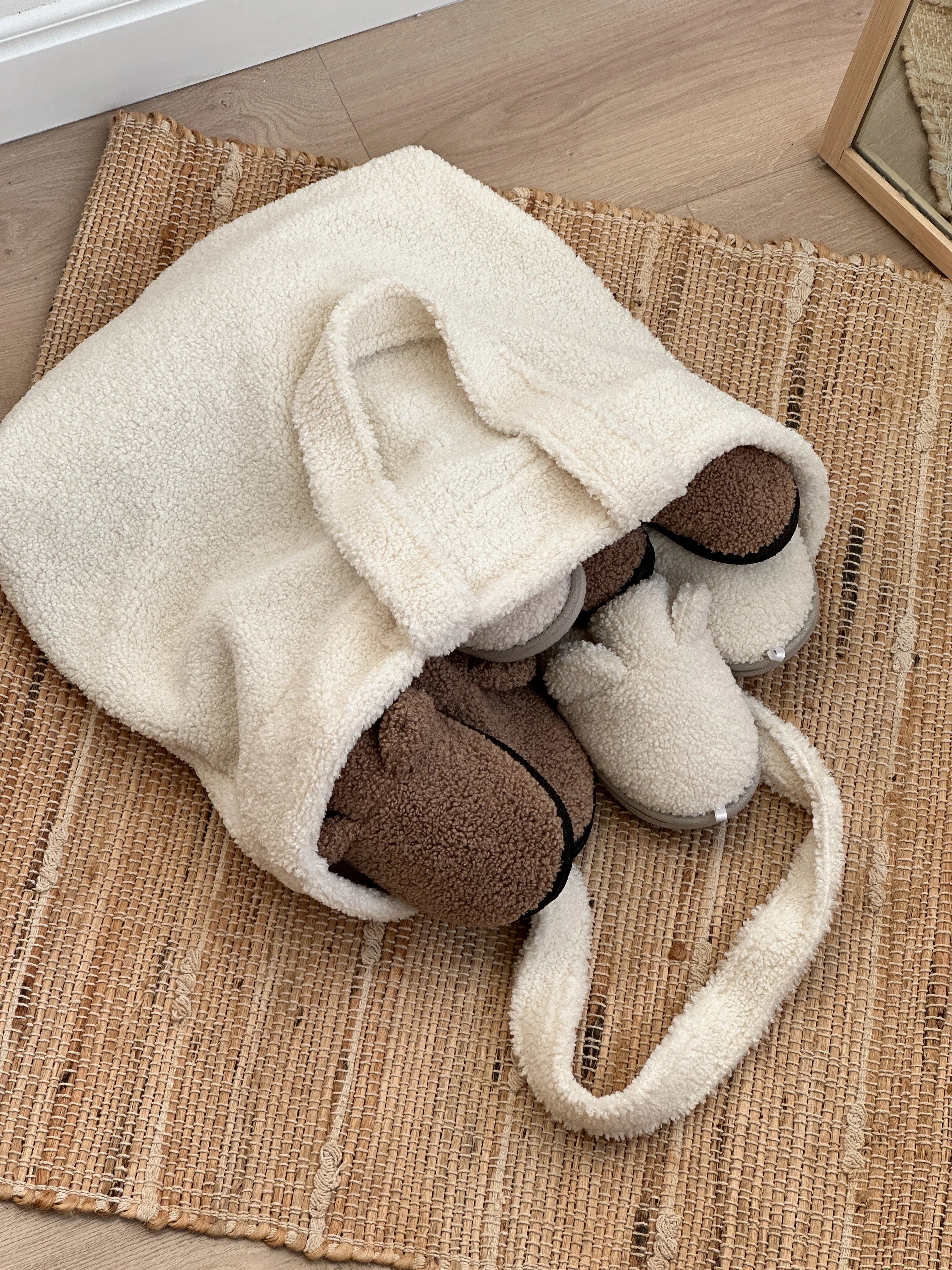 Men's slippers Teddy brown